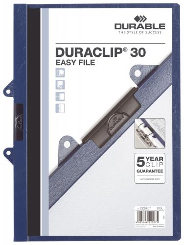 DURABLE Klemmhefter DURACLIP EASY FILE, DIN A4, dunkelblau