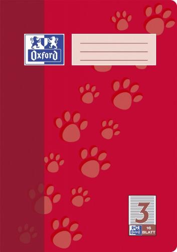 Oxford Junior Schulheft ´Tatzen´, DIN A4, Lineatur 3
