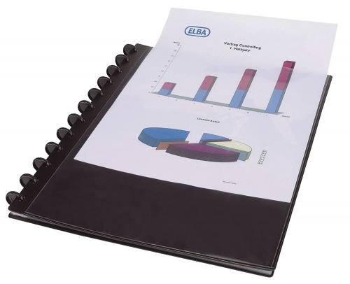 ELBA vario-zipp Ringmappe overhead, A4, schwarz