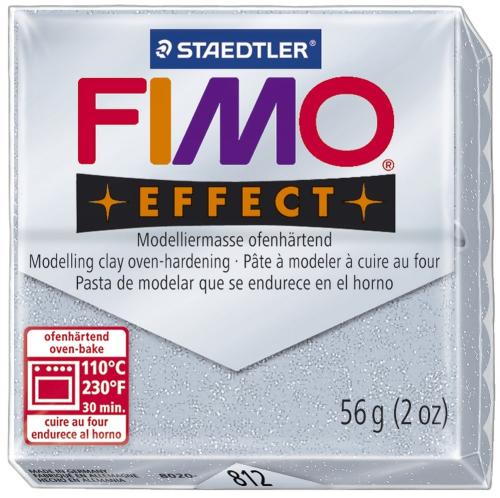 FIMO EFFECT Modelliermasse, ofenhärtend, glitter-silber, 57g