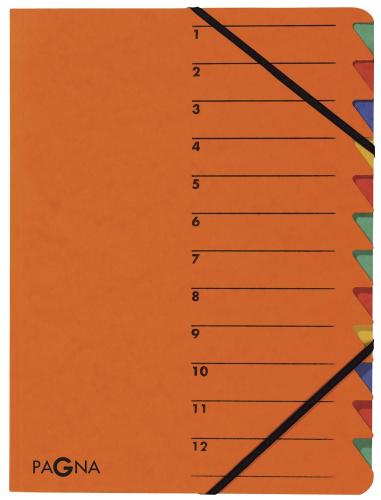 PAGNA Ordnungsmappe ´EASY´, DIN A4, Karton, 12 Fächer