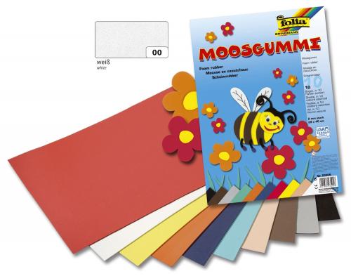 folia Moosgummi, (B)200 x (H)290 mm, weiß