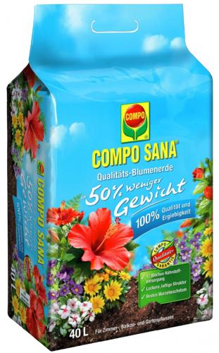 COMPO SANA Qualitäts-Blumenerde ca. 50% weniger Gewicht, 40l