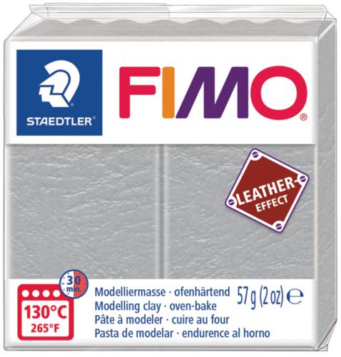 FIMO EFFECT LEATHER Modelliermasse, taubengrau, 57 g