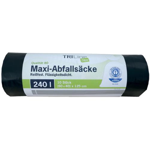 Secolan TRILine Maxi-Abfallsack, grün/schwarz, 240 Liter