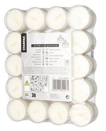 PAPSTAR Teelichter, Durchmesser: 38 mm, weiß 40 Stück 40 Stück
